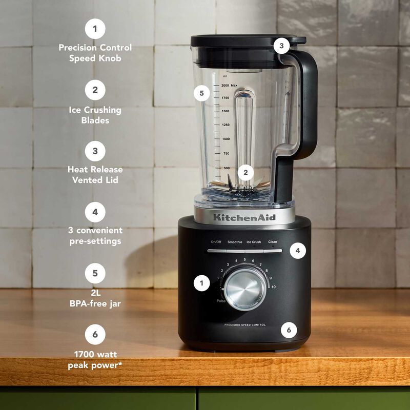 KitchenAid Pure Power Blender - Matte Black image number 2